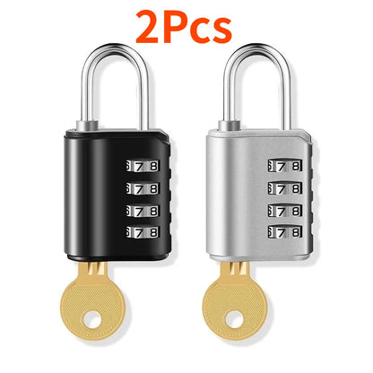 4 Digit Password Key Combination Lock Waterproof Security Padlock Outdoor Gym Luggage Security Lock