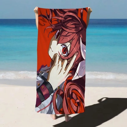 T-TETO K-Kasane Anime Cartoon Beach Towel Cute Kawaii Room Decor Bath Girls Children Hand Towels For Bathroom Shower