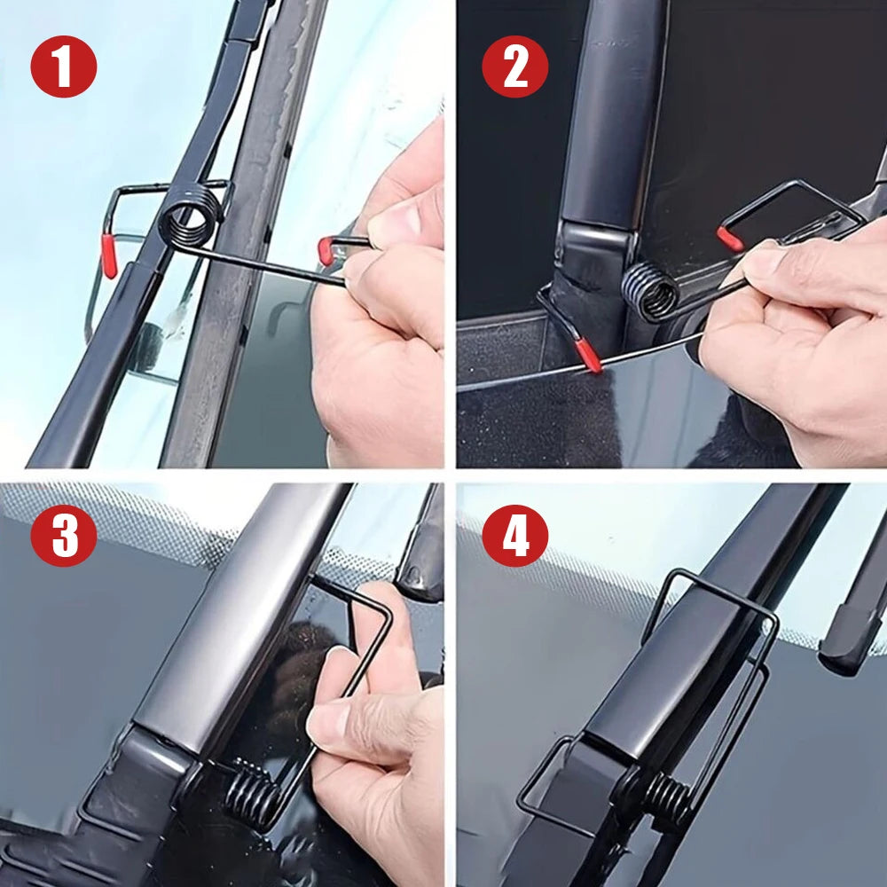 1Pc New Car Windscreen Wiper Assist Spring Car Wiper Arms Booster Spring Universal Auto Replaceable Wear Parts Accessories