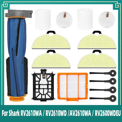 Fit For Shark RV2610WA / RV2610WD /AV2610WA / RV2600WDEU Vacuums Cleaner Main Side Brush Hepa Foam Pre Filter Mop Cloth Parts