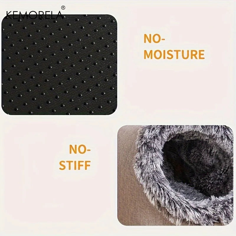 KEMORELA Cat Bed Comfortable Pet Sleeping Bed, Portable Cat Bed Warm And Thickened Pet Bed With Handle Portable Cat Bed