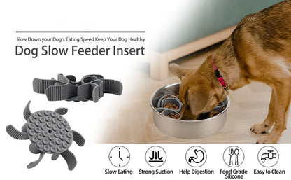 Dog Slow Feeder Bowls Silicone Spiral Pet Food Feeder Insert to Slow Down Eating for Large Medium Small Breed Dogs