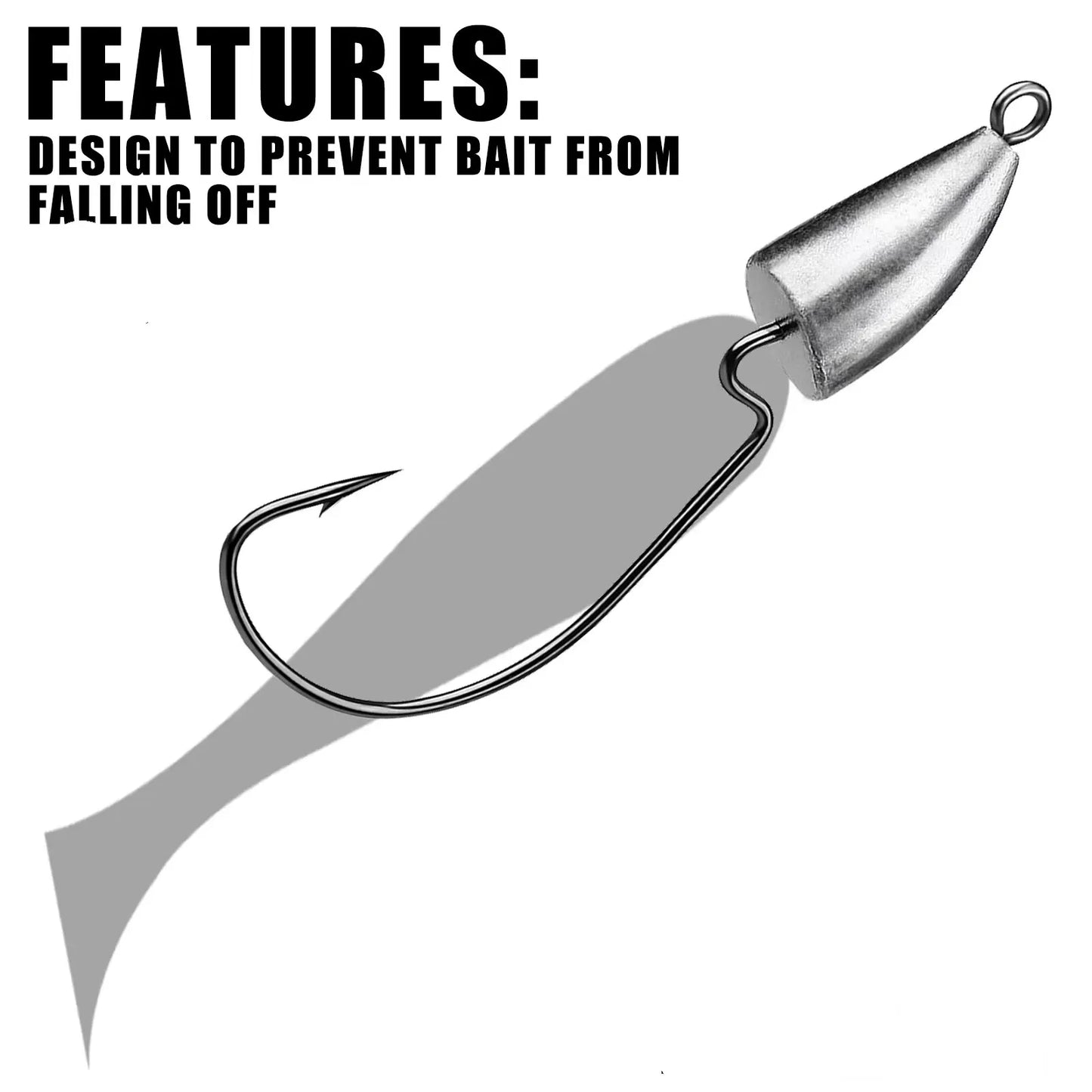 Jighead Fishhooks 10Pcs/lot 5g 7g 10g Worm Fishing Hook Soft Lure Jig Head Hooks Artificial Bait Fishing Tackle Pike Fish.