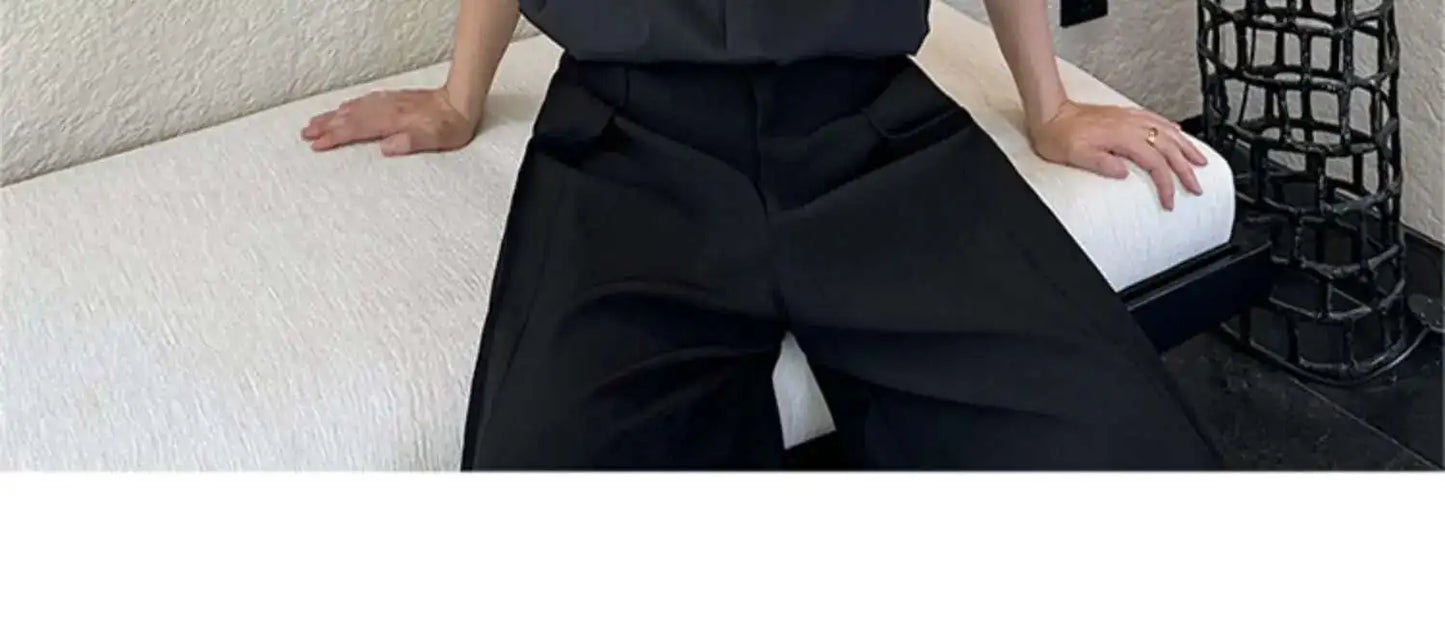 LUZHEN Niche Design Stylish Short Sleeve Shirts Original Fashion Elegant Handsome Korean Clothing Men Casual Blouses Tops LZ4028