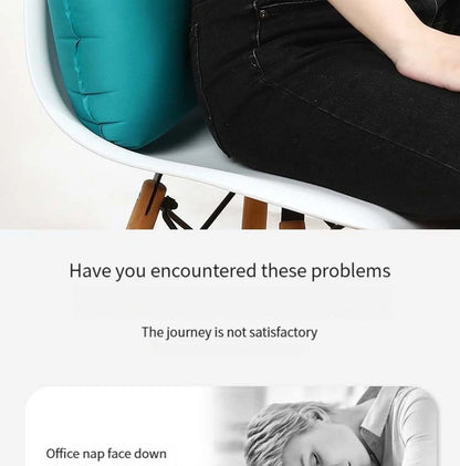 Press Inflatable Pillow Portable Outdoor Travel Pillow Waist Pillow Neck Protector Inflatable U Shaped Pillow