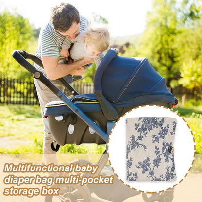 Diaper Caddy Organizer Baby Nursery Multi-functional Diaper Multi-pocket Organizer Portable With Handle Baby Diaper Basket For