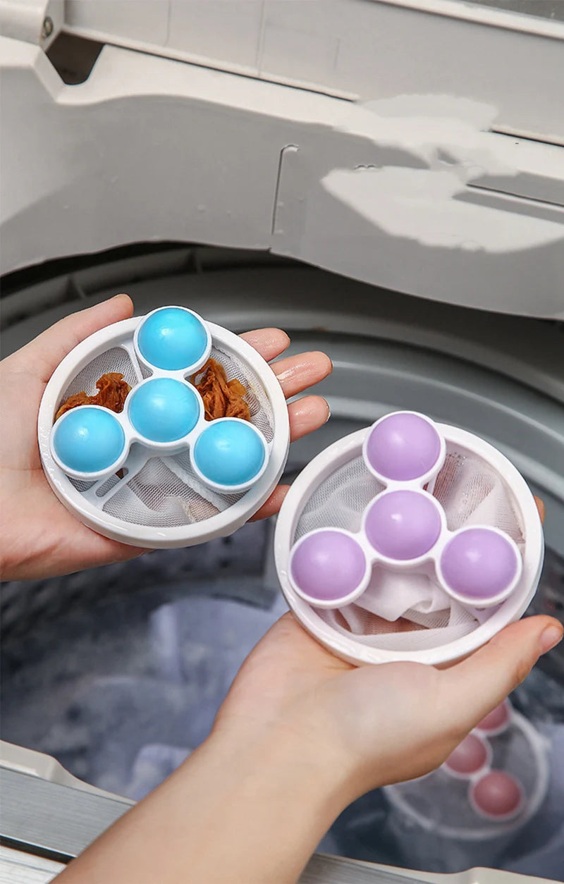 Floating Laundry Ball Kit Reusable Washing Machine Hair Remover Ball Cleaning Lint Fuzz Pet Hairs Clothes Household Product