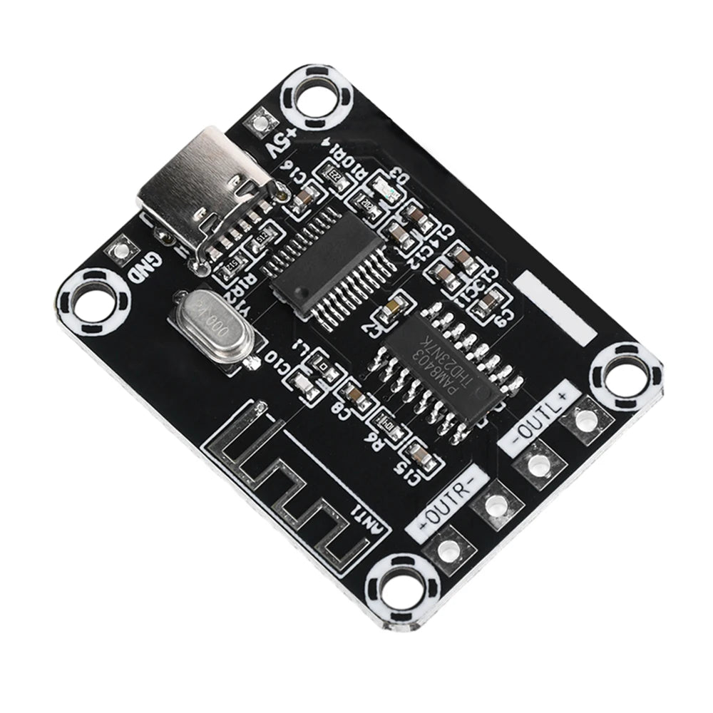 DC5V Mini XH-A155 PAM8403 Ultra clear D-class Bluetooth 5 Digital Amplifier Board 5W+5W Amplifier Board TYPE-C DC5V Power Supply