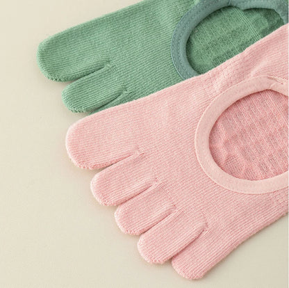 Yoga Socks for Women toe socks non slip Pilates class Hollow out Breathable anti-slip socks five fingers aerobics cotton socks