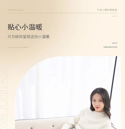 Wearable Plaid Blanket Fleece Doublelayer Blankets With Button Thicken Multifunction Winter Warm Throw Blanket For Sofa Bed