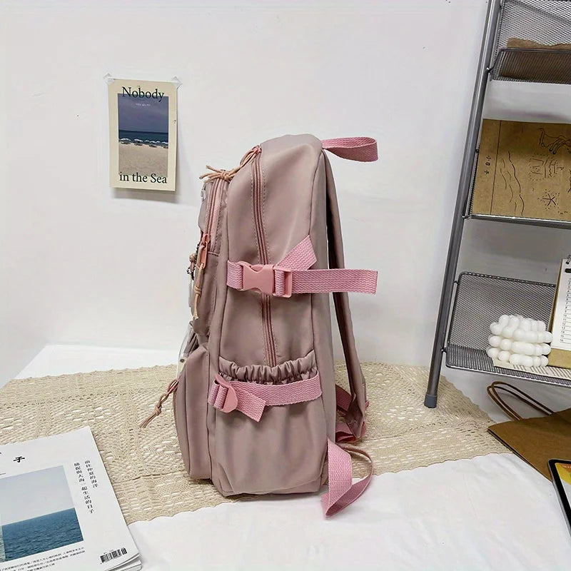 Large Capacity High School Student Backpack Female Korean Schoolbag Junior High School Student Girl Backpack