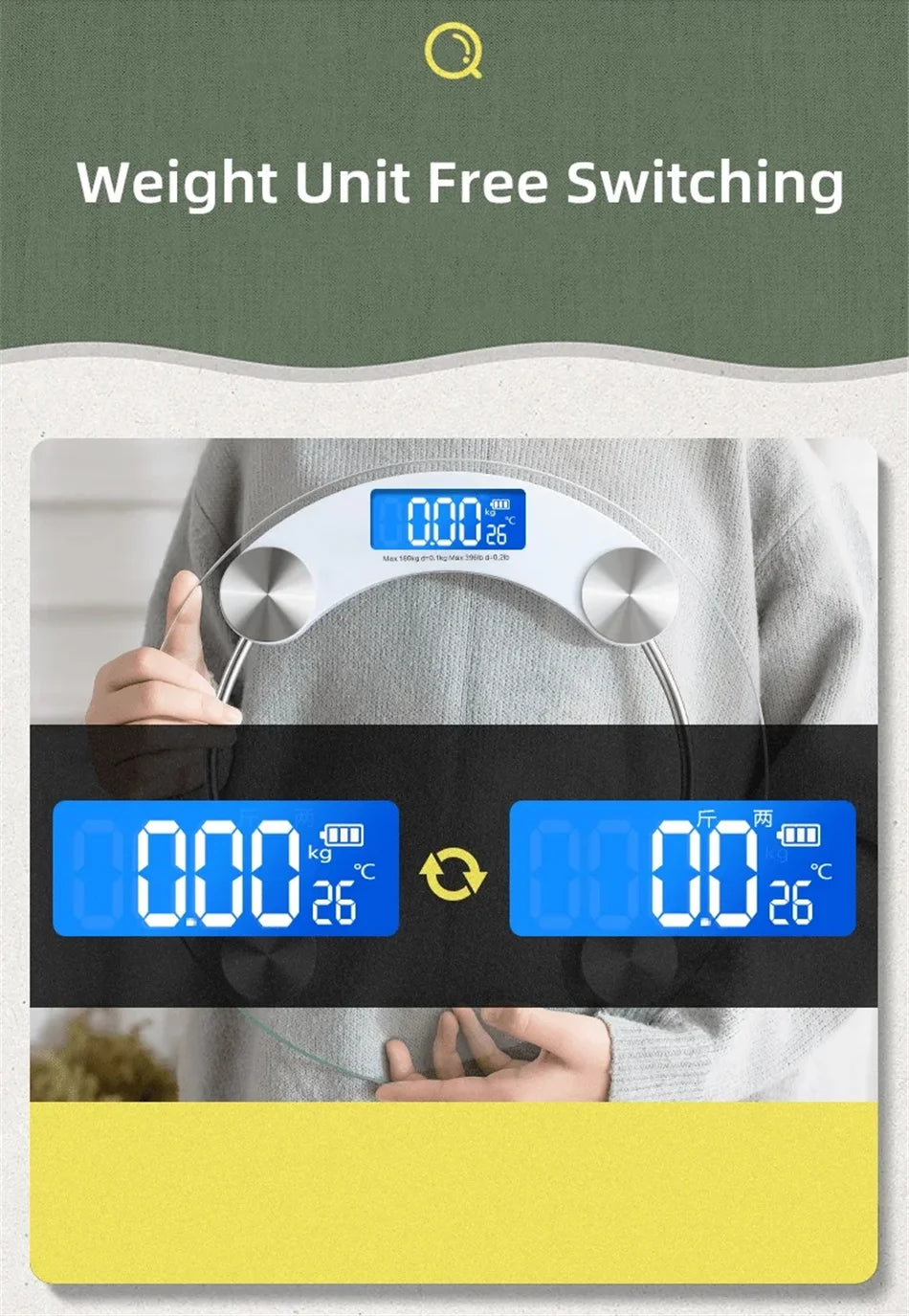 Electronic Weight Scale Household Smart Electronic Scale Glass Scale Into Human Scale Weighting Digital Bathroom Scales