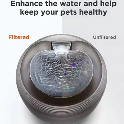 2.5L Extremely Quiet Cat Water Dispenser Pet Water Fountain for Cats and Dogs Built-in LED Light