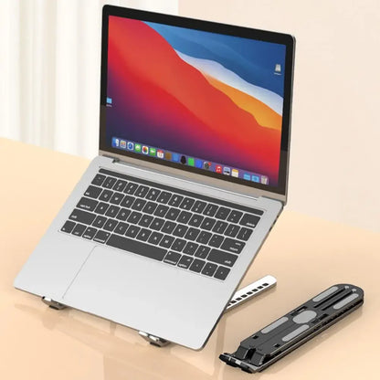 Aluminum Alloy Laptop Holder Heat Dissipation Laptop Stand Portable Foldable Laptop Holder 10-level Height for Desktop