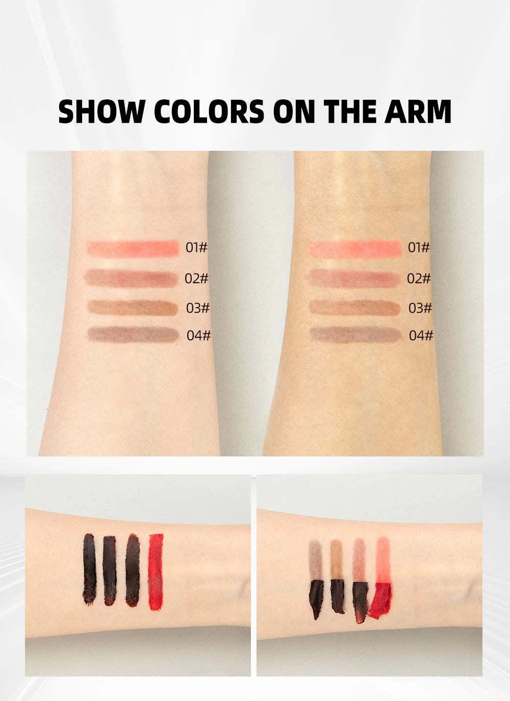 QIBEST 4 Colors Peel Off And Reveal Lip Stain Long Lasting Waterproof Pink Lip Tint Transfer Proof Natural Lip Stain Makeup