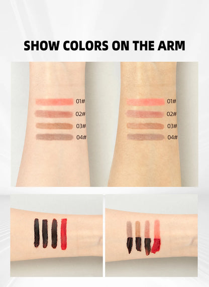 QIBEST 4 Colors Peel Off And Reveal Lip Stain Long Lasting Waterproof Pink Lip Tint Transfer Proof Natural Lip Stain Makeup