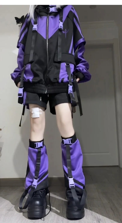 Oversize Jacket Trench Coat Men And Women Autumn Solid Japanese Fashion Vintage Casual High Street Hooded Functional Wind