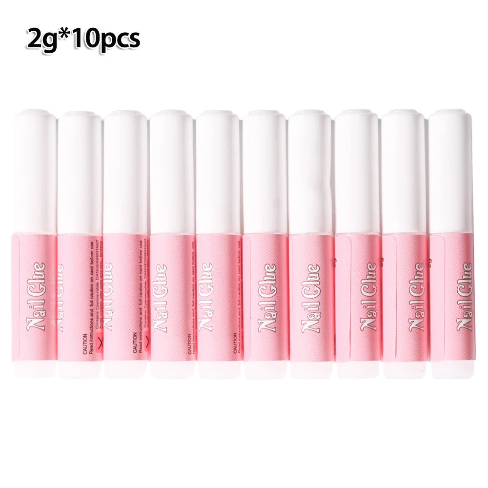 30/20/10pcs Fast-Dry Nail Glue Acrylic False Nail Tips Glue Gel For Fast Extension Super Bond Rhinestones False Nails Mini Glue