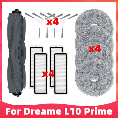 Compatible For ( Dreame L10 Prime, RLL11GC, L10S Pro, L10 Pro, Xiaomi S10+ ) Roller Side Brush Filter Mop Accessory Part