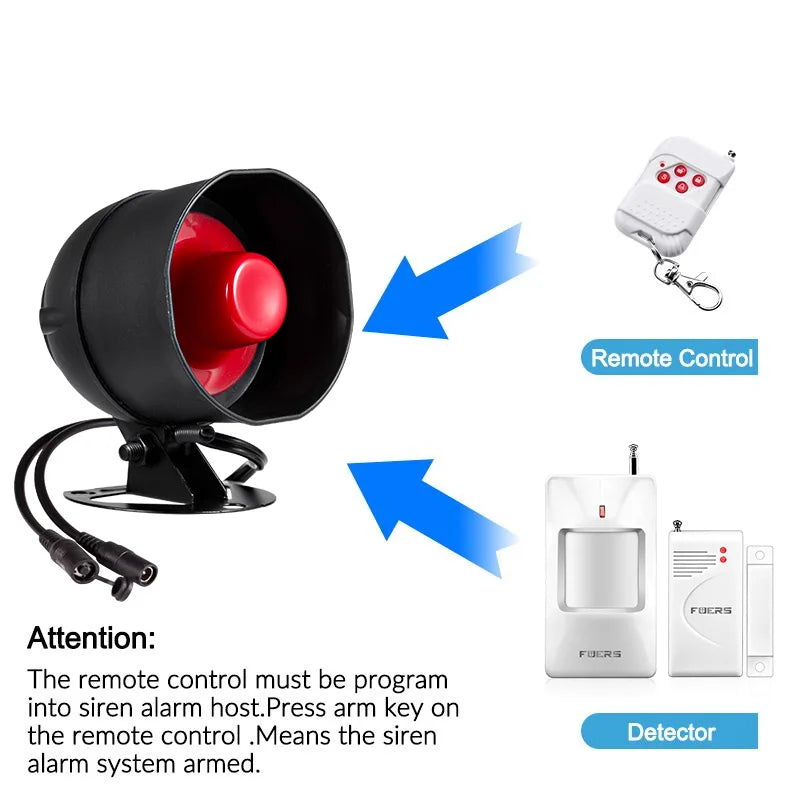 Fuers WIFI Tuya Smart Alarm System Siren Speaker Loudly Sound Home Alarm System Wireless Detector Security Protection System