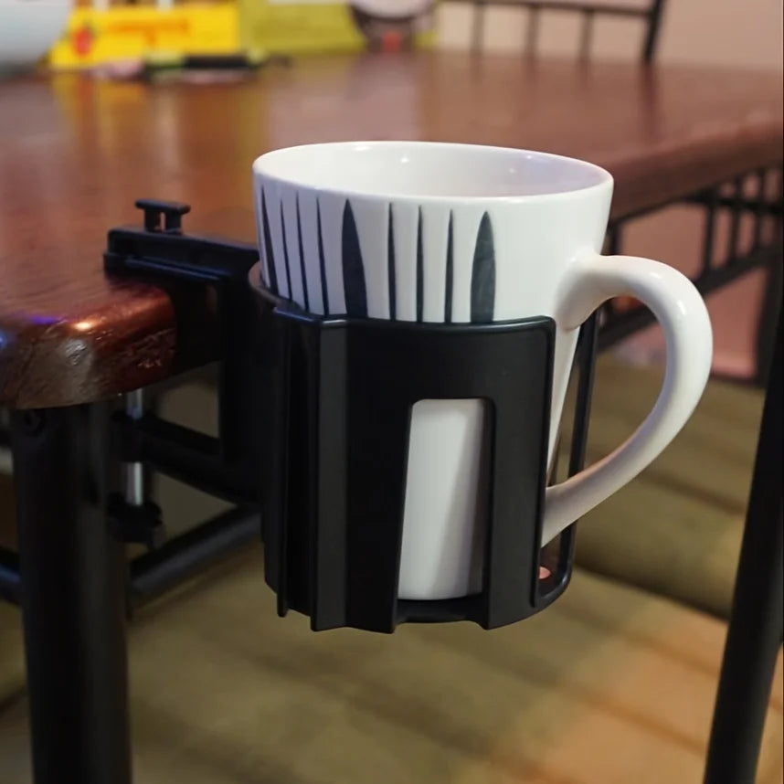Anti-Spill Cup Holder for Your Desk or Table (Black, 1)