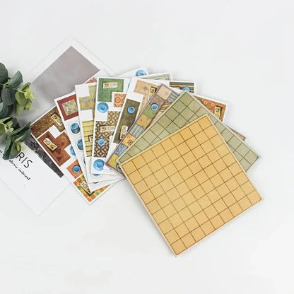 Grid Battle Board Game Card Battle Strategy Game 2-Player European And American Board Game Chess Desktop Paper Board Game