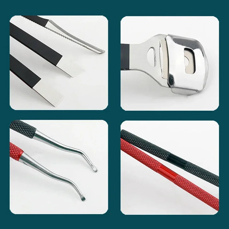 Pedicure Knife Tools for Feet Stainless Steel Foot Scrubber Dead Skin Remover 3/4/5Pcs Foot Scraper Knife Scraping Manicure Tool