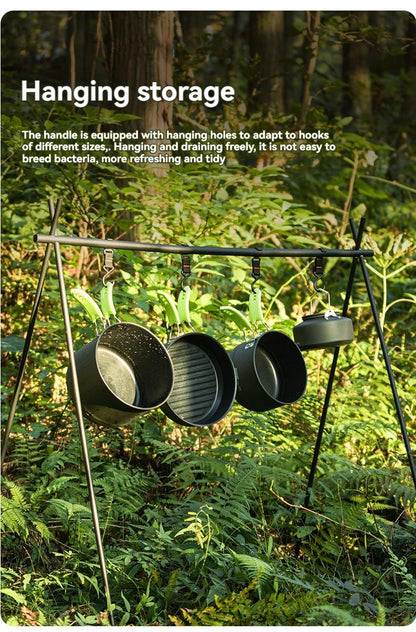 ALOCS Camping Cookware Set Outdoor Stove Kettle Frying Pan Picnic Equipment Complete Set of Portable Kitchen Gear for Hiking