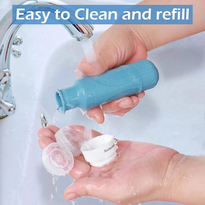 Travel Bottles for Toiletries, Approved 3oz Travel Size Containers BPA Free Leak Proof Refillable Liquid Silicone Squeezable liu