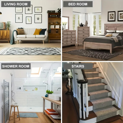 4pcs L-shaped anti slip carpet clip sticker, anti slip carpet corner rubber pad, used for safety and floor protection