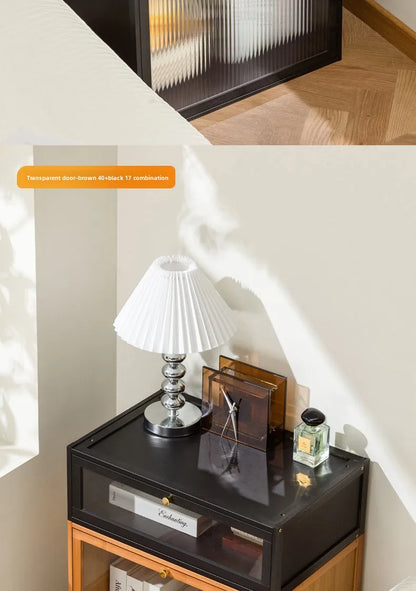 Solid wood bedside table locker small simple bedroom home 2025 new bedside shelf cabinet