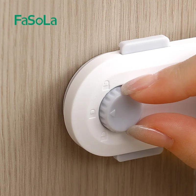 FaSoLa Adhesive Straps Locks Baby Proofing Cabinet Latches for Drawers Fridge Door Oven Window No Drilling Safety Lock