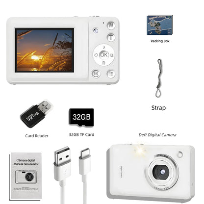 Digital Camera 1080p HD Video Taking Photos Portable selfie 2s/5s/10s Fine JPEG for Photography Beginners Teens Birthday Gifts