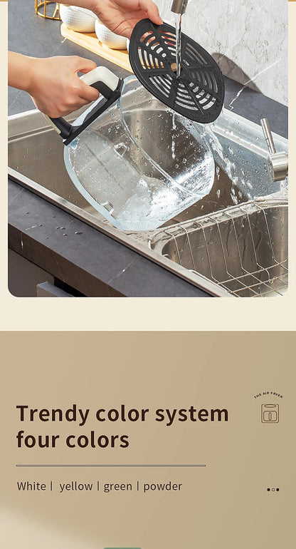 Smart Electric Air Fryer Large Capacity Convection Oven Deep Fryer Without Oil Kitchen 360°Baking Viewable Window Home Applianc