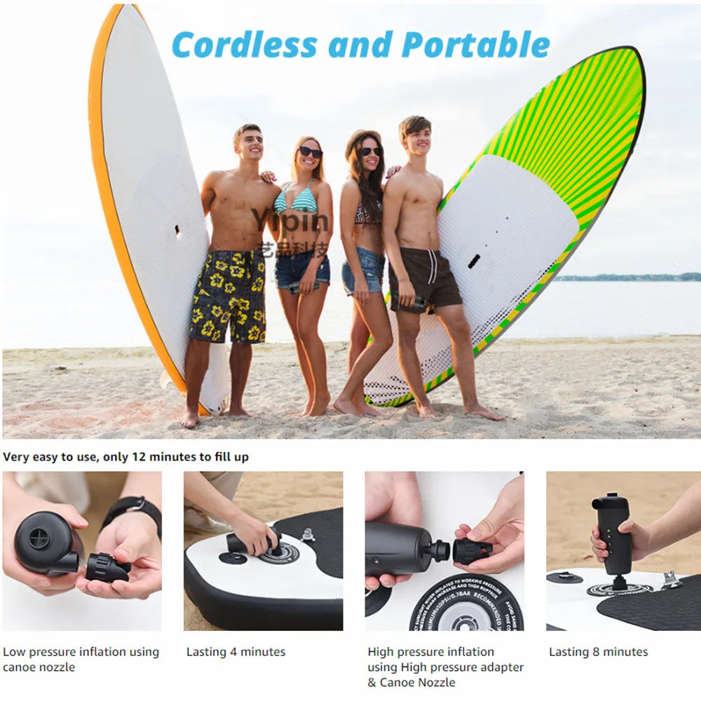 Electric Air Pumps Wireless Inflator Plastic Rechargeable for Camping Gear Paddle Board Pool Toys Tire Quick Inflation