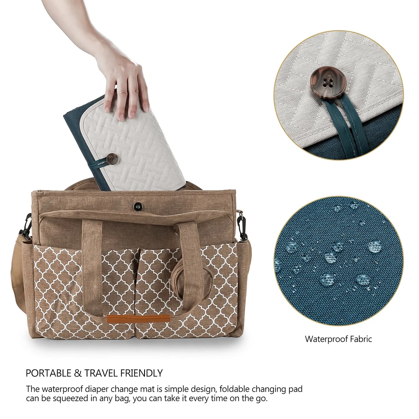 Portable Multifunction Foldable Waterproof Changing Pad Newborn Baby Diaper Changing Mat Changing Pads