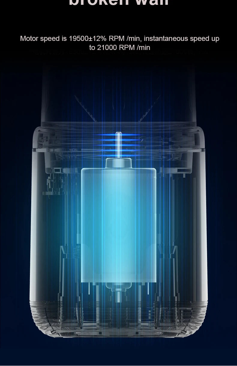 Portable Juicer Cup 6 Blade Blender Bottle  Household Fruit Juicer Cup Smoothie Blender USB Rechargeable Juicer Kitchen Tool