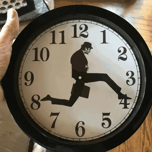 Monty Python inspired Silly Walk Wall Clock Creative Clock Walking Clock Silent Silent Clock Wall Art For Home Decor Wall Clock