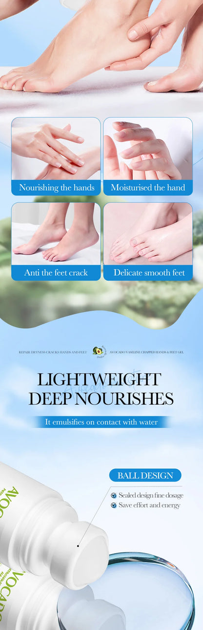 Avocado Hand and Foot Cream Condensation Bead Rolling Creams Moisturizing Nourishing Repairing Feet Hands skincare Creams