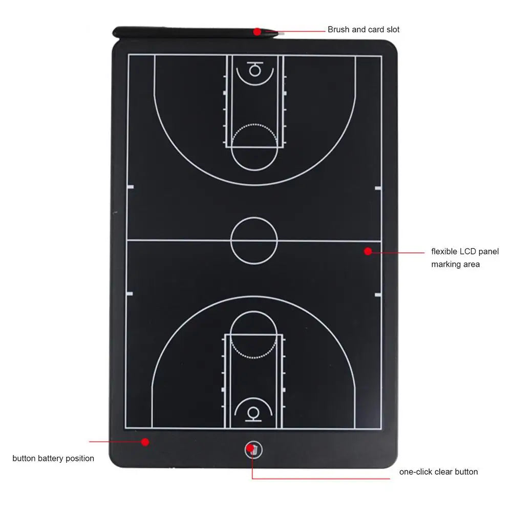 LCD Writing Tablet For Adults 16 Inches Soccer Tactics Board Basketball Coaching Board Soccer Coaches Clipboard Strategy LCD