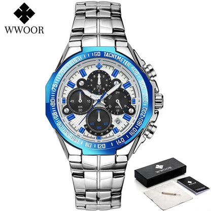 Relogio Masculino WWOOR Mens Watches 2024 Top Brand Luxury Wrist Watches For Men Gold Big Golden Male Chronograph Wristwatch Man