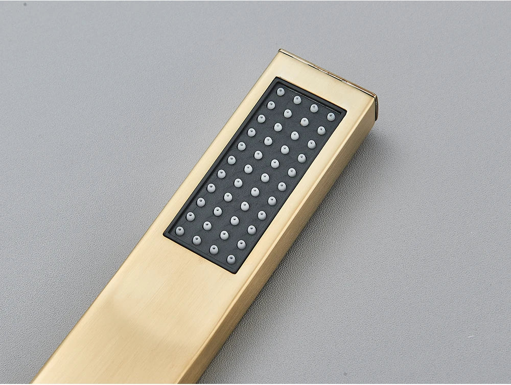 Uythner Handshower Head Brass Shower Head Square Handheld Head Replace Head Faucet Accessory Brass Material