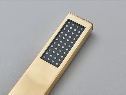 Uythner Handshower Head Brass Shower Head Square Handheld Head Replace Head Faucet Accessory Brass Material