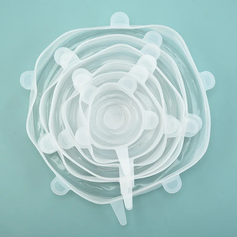 Silicone Food Preservation Cover Stretch Lids Keeping Fresh Seal Bowl Microwave Lids Reusable Plastic Wrap Kitchen Accessories