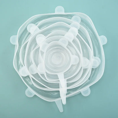 Silicone Food Preservation Cover Stretch Lids Keeping Fresh Seal Bowl Microwave Lids Reusable Plastic Wrap Kitchen Accessories