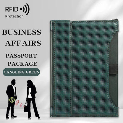 Travel Essentials RFID Blocking Passport Holder Multifunctional Large Capacity Passport Cover Gifts Business Travel Card Case