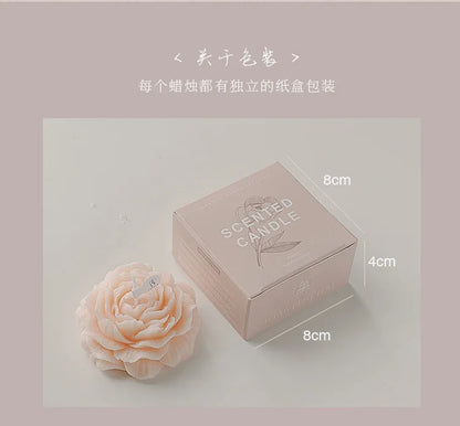 Peony Scented Candles, Handmade DIY Mini Floral Candles for Valentine's Day Gifts