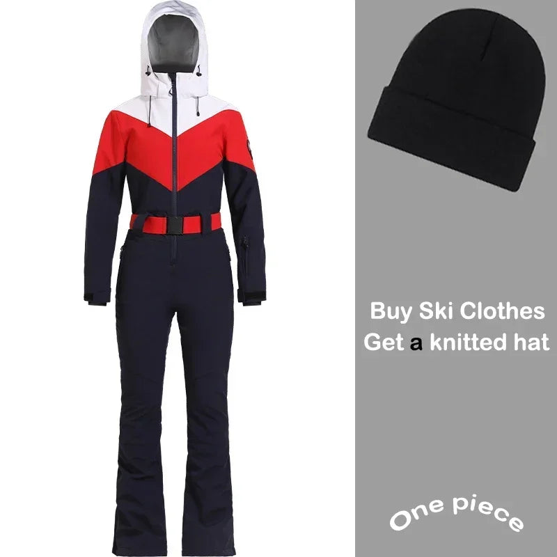 Snow Suites Winter 1PS Snowboard Wear Sports Women Snowsuits 2025 Female Windproof Skiing Suites Hooded Waterproof Ski Clothing