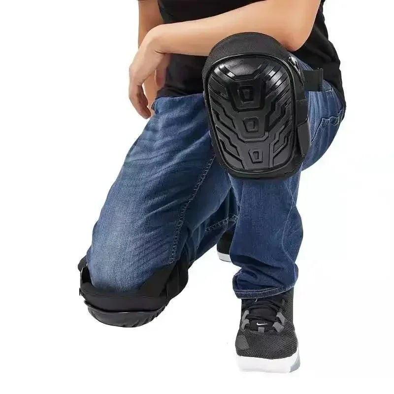 Professional Knee Pads for Work; Gardening & Construction Double Straps and Adjustable Clips;Industrial Heavy Duty 1 Pair