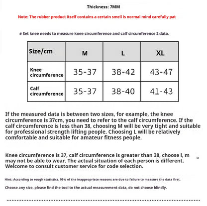 1 Pair Fitness Powerlifting Knee Pads Squat Support Weightlifting Knee Sleeve Strength Lifting Pads Gym Training Knee Covers